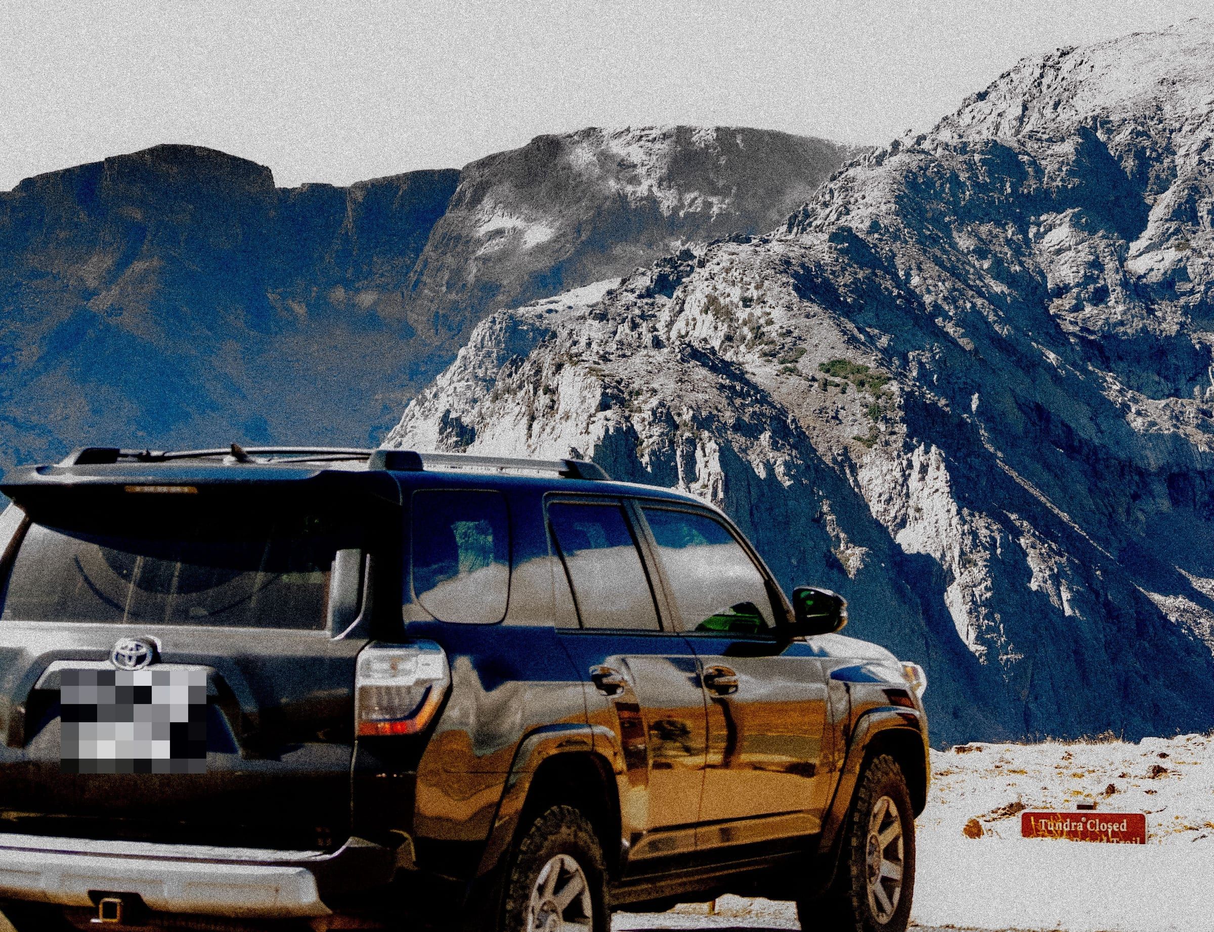 4Runner parked above treeline